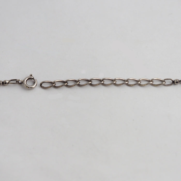 agete アガット K10YG/ダイヤ0.03ct 三日月 SV/シェル クロス SV/パール プレート チャーム ネックレス 収納袋付