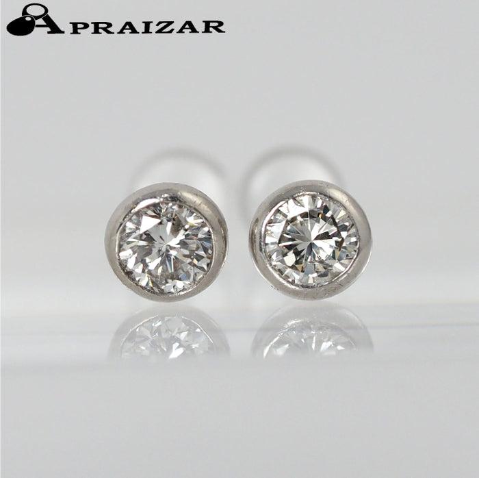 VENDOME AOYAMA ヴァンドーム青山 Pt900 ダイヤ0.13ct×2 計0.26ct　セルクル ピアス シリコンキャッチ社外品