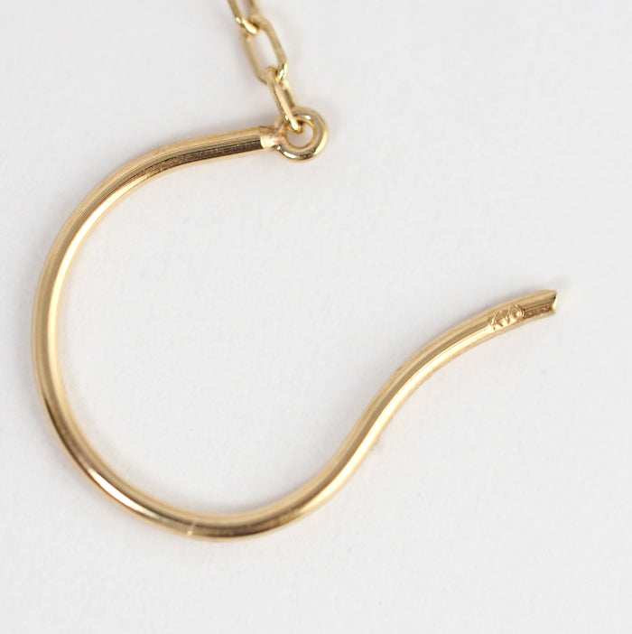 STAR JEWELRY K10YG Cubic Zirconia Tear Hook Earrings with Official Warranty