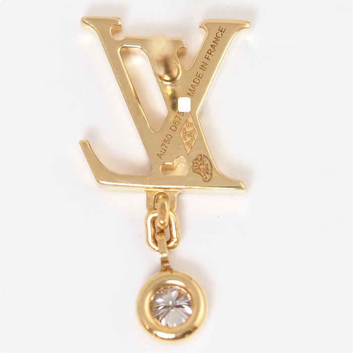 LOUIS VUITTON Idylle Blossom 750 K18 Yellow Gold Diamond Q96495 Single Earring with Certificate and Case