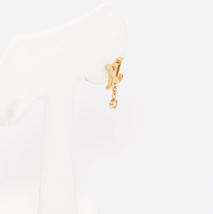 LOUIS VUITTON Idylle Blossom 750 K18 Yellow Gold Diamond Q96495 Single Earring with Certificate and Case