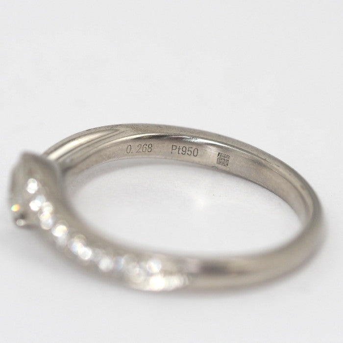 NIWAKA 俄 ニワカ PT950 ダイヤ0.268ct G-SI1-3EX 暁 AKATSUKI リング 9号 鑑定書付