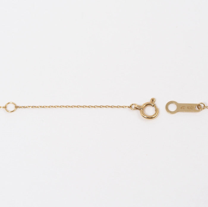 4℃ K10 Yellow Gold 2P Necklace with Warranty and Case