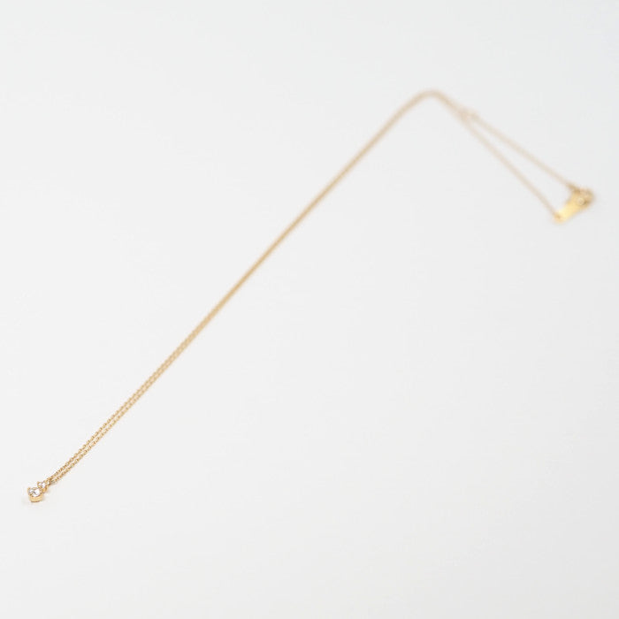 4℃ K10 Yellow Gold 2P Necklace with Warranty and Case