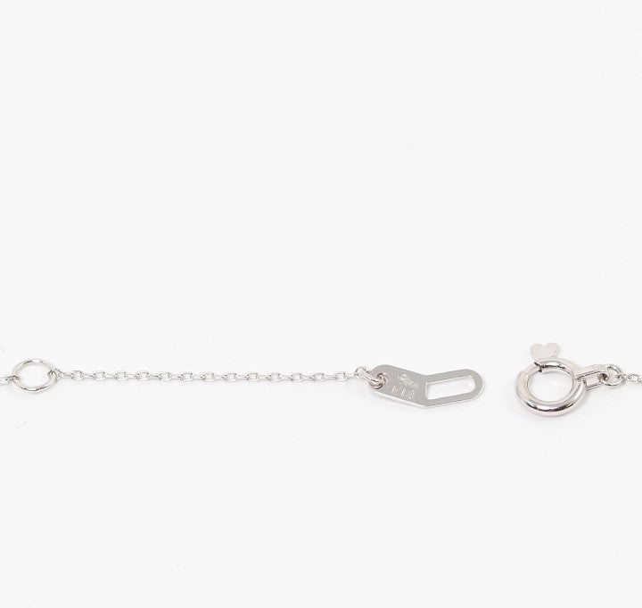 STAR JEWELRY スタージュエリー K18WG ダイヤ0.02ct MOON STAR 月 星 ダイヤ0.02ct ネックレス ケース付