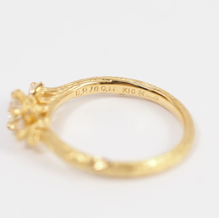 K.uno ケイウノ K18YG ダイヤ0.278ct G-VVS2-3EX /0.11ct ハートアロー