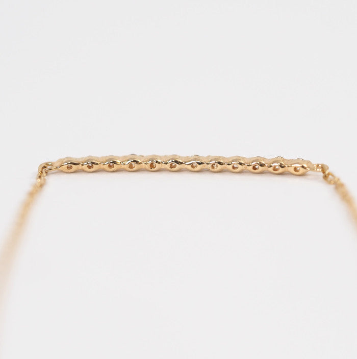 agete Agate 10K Yellow Gold 0.06ct Diamond Bracelet