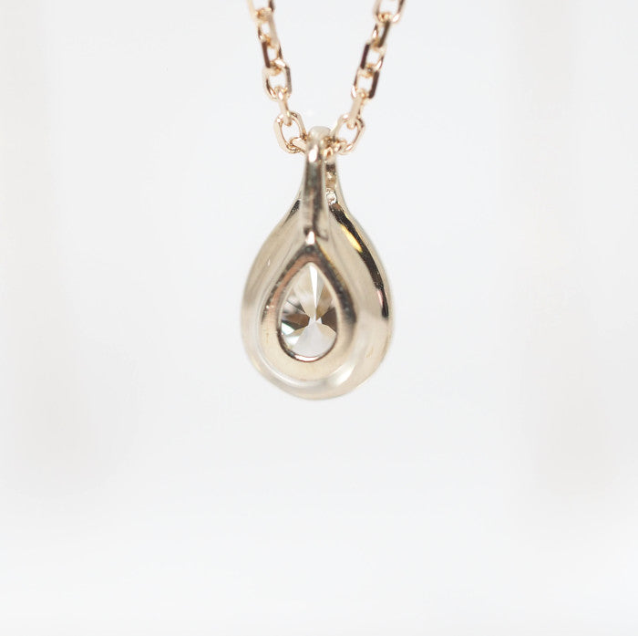 KASHIKEY Pear Shape K18BG Brown Diamond 0.18ct Necklace