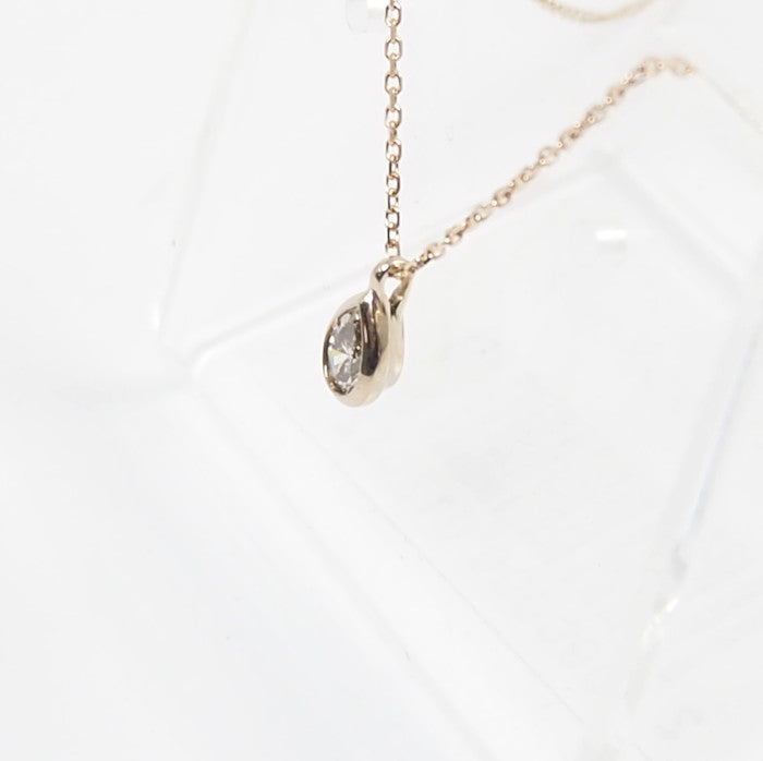 KASHIKEY Pear Shape K18BG Brown Diamond 0.18ct Necklace