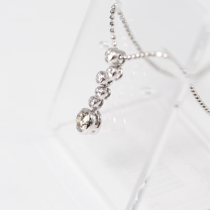 KASHIKEY カシケイ BEZEL ベゼル Pt900/850 ブラウンダイヤモンド/ダイヤ 0.30ct/0.20ct ネックレス
