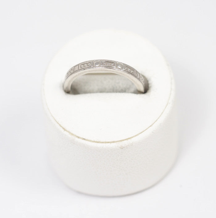 Tiffany &amp; Co. Tiffany Pt950 ring, pattern, size 6.5, with case