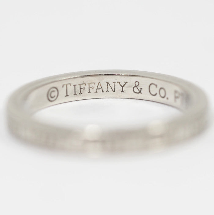 Tiffany &amp; Co. Tiffany Pt950 ring, pattern, size 6.5, with case