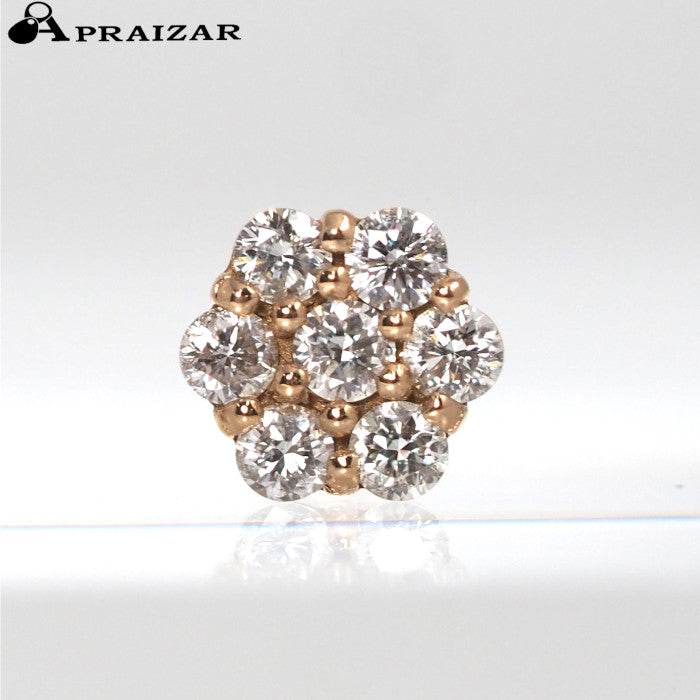 festaria フェスタリア K18PG ダイヤ0.08ct Diamante ディアマンテ 片耳用ピアス
