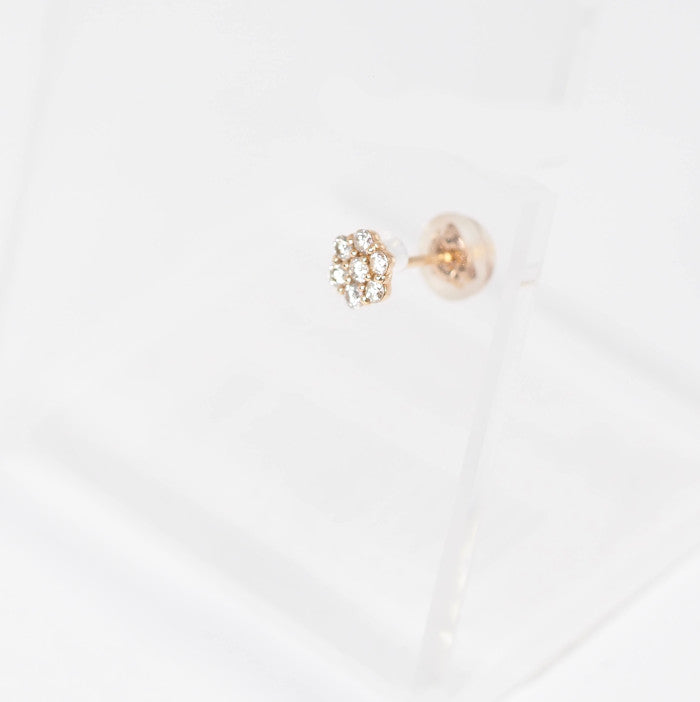 festaria フェスタリア K18PG ダイヤ0.08ct Diamante ディアマンテ 片耳用ピアス