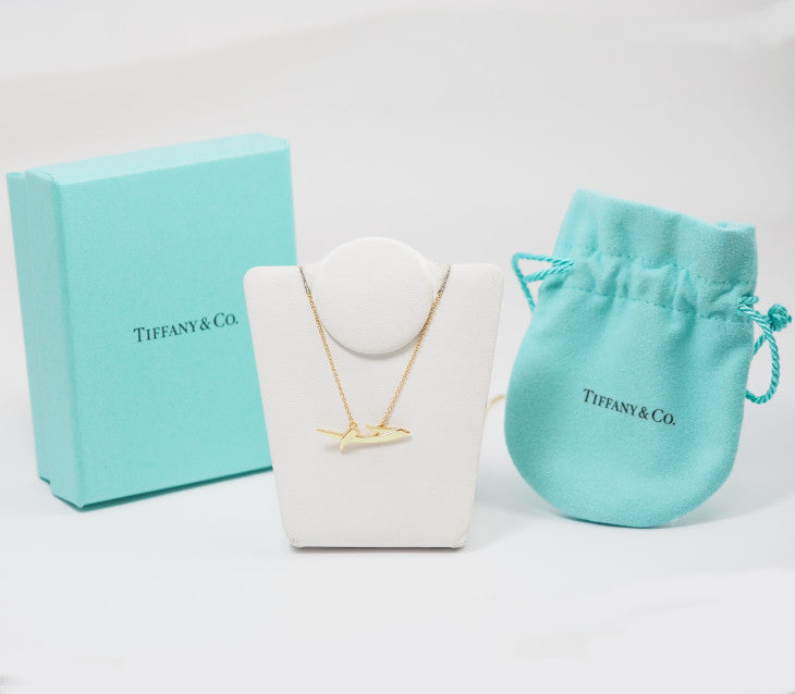 Tiffany &amp; Co. Tiffany 750 K18 Yellow Gold Paloma Picasso Long Kiss Necklace with Case