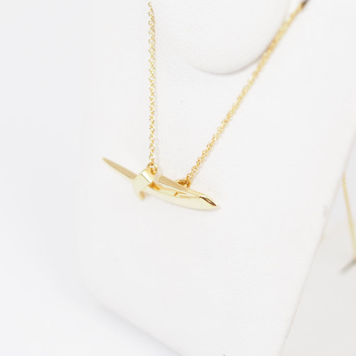 Tiffany &amp; Co. Tiffany 750 K18 Yellow Gold Paloma Picasso Long Kiss Necklace with Case