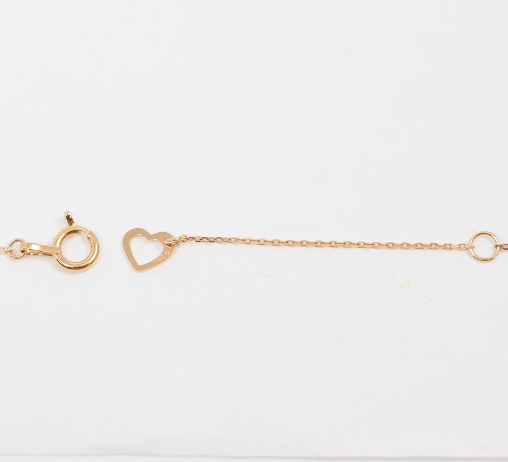 Ponte Vecchio 18K pink gold necklace with a single 0.18ct diamond