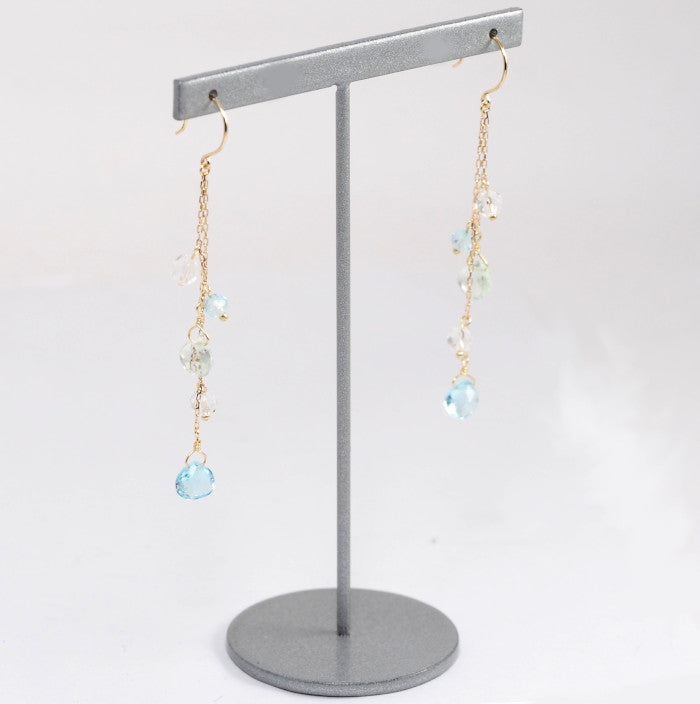 Samantha Tiara サマンサティアラ K10YG カラーストーン フック ピアス [60099]