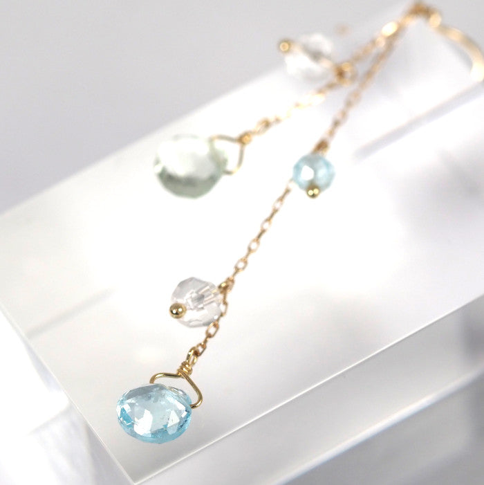 Samantha Tiara サマンサティアラ K10YG カラーストーン フック ピアス [60099]