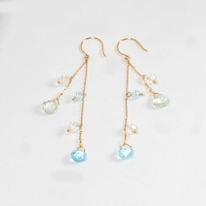 Samantha Tiara サマンサティアラ K10YG カラーストーン フック ピアス [60099]