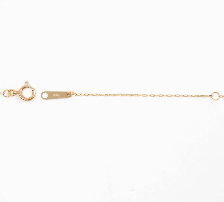 agete アガット K10YG カラーストーン シェル トライアングル リバーシブル ネックレス