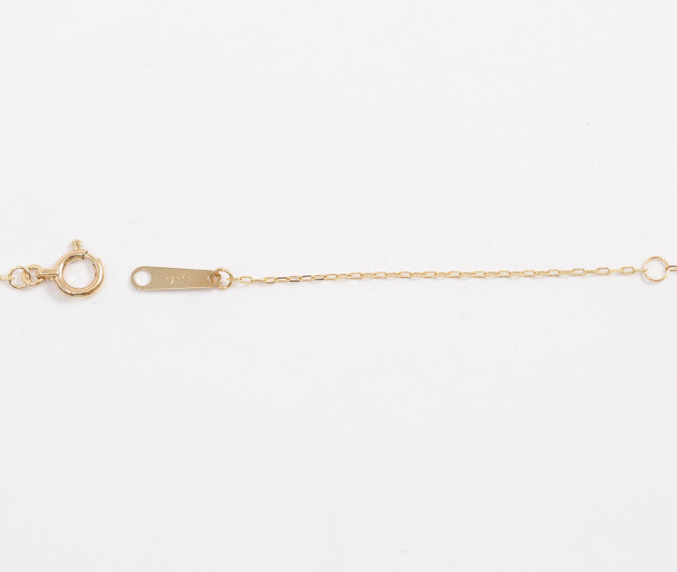 agete アガット K10YG カラーストーン シェル トライアングル リバーシブル ネックレス