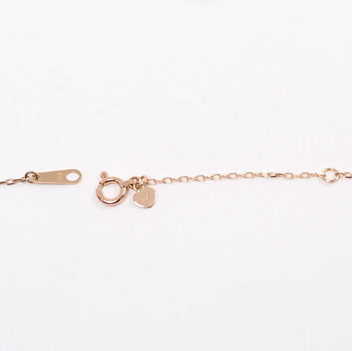 Sirena Azzurro K10 Pink Gold 0.11ct Diamond Cross Necklace