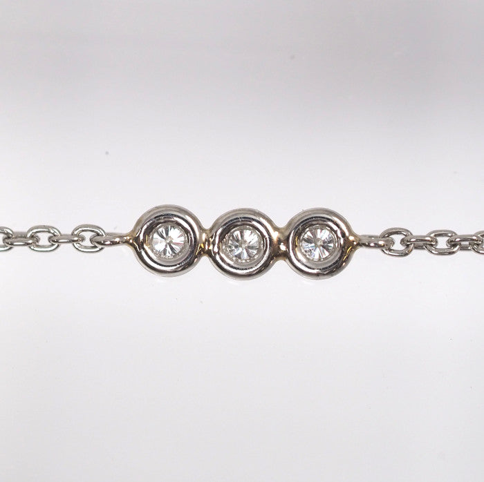 STAR JEWELRY スタージュエリー Pt950 ダイヤ0.12ct ステーション ブレスレット
