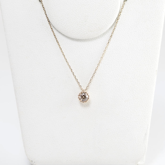 KASHIKEY MILL 18K Brown Gold Necklace with 0.20ct Brown Diamond, Sales Certificate