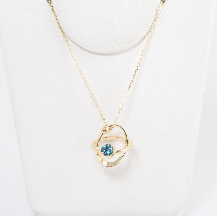 STAR JEWELRY 星星珠宝 PLANETS K10YG 伦敦蓝托帕石项链