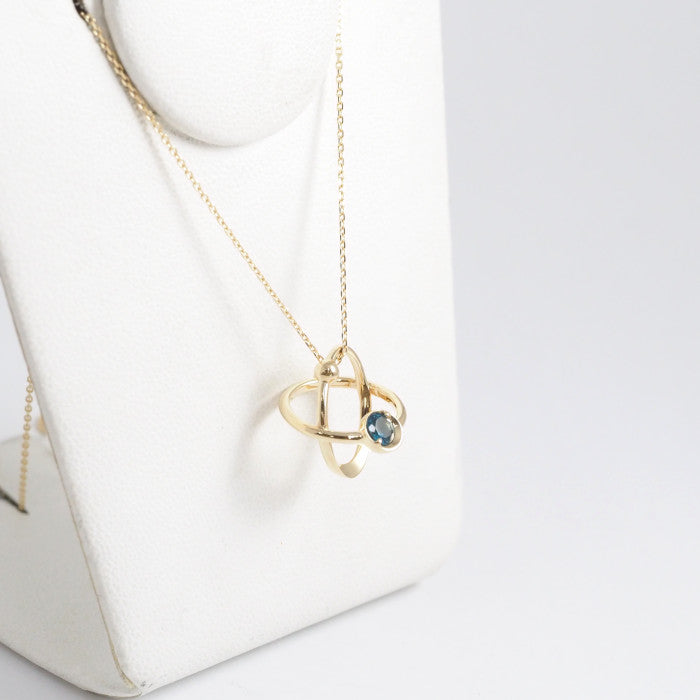 STAR JEWELRY 星星珠宝 PLANETS K10YG 伦敦蓝托帕石项链