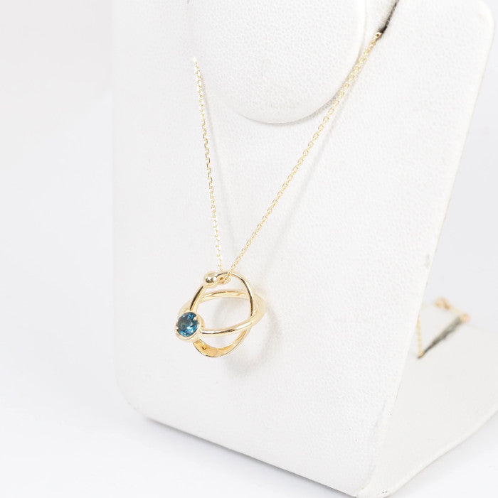 STAR JEWELRY 星星珠宝 PLANETS K10YG 伦敦蓝托帕石项链