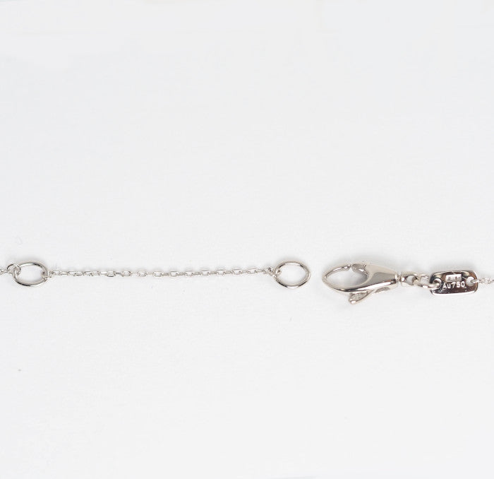 GUCCI 750 18K White Gold Diamond Heart Necklace with Case