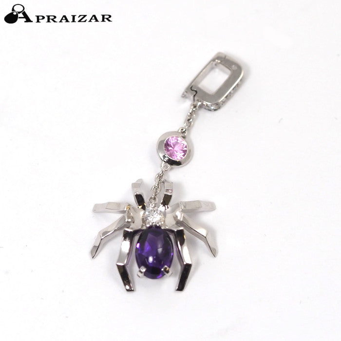 CHAUMET ショーメ 750 K18WG ダイヤ アメジスト ピンクサファイヤ アトラップモワ クモ スパイダー チャーム ペントップ