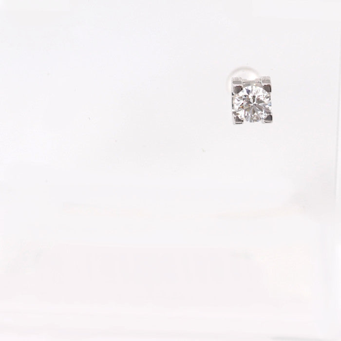 Cartier 750WG K18 White Gold C Dou Single Earring, No Backing