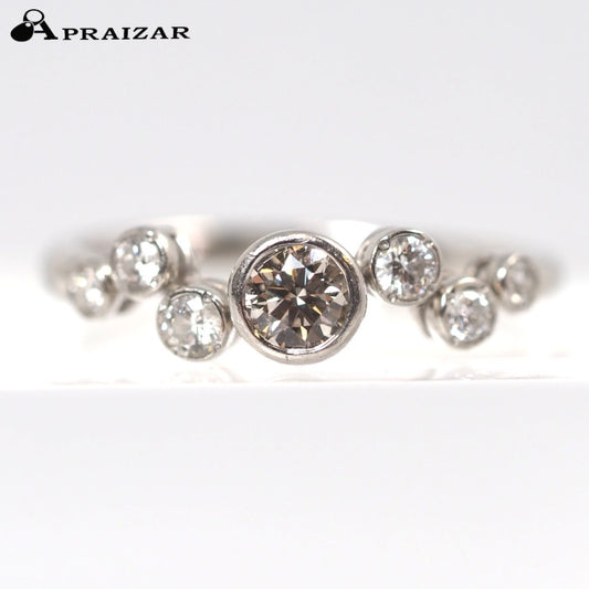 KASHIKEY カシケイ BEZEL ベゼル Pt900 ブラウンダイヤ ダイヤ 0.30ct 0.20ct リング 約16.5号