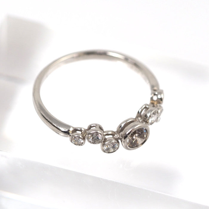 KASHIKEY カシケイ BEZEL ベゼル Pt900 ブラウンダイヤ ダイヤ 0.30ct 0.20ct リング 約16.5号