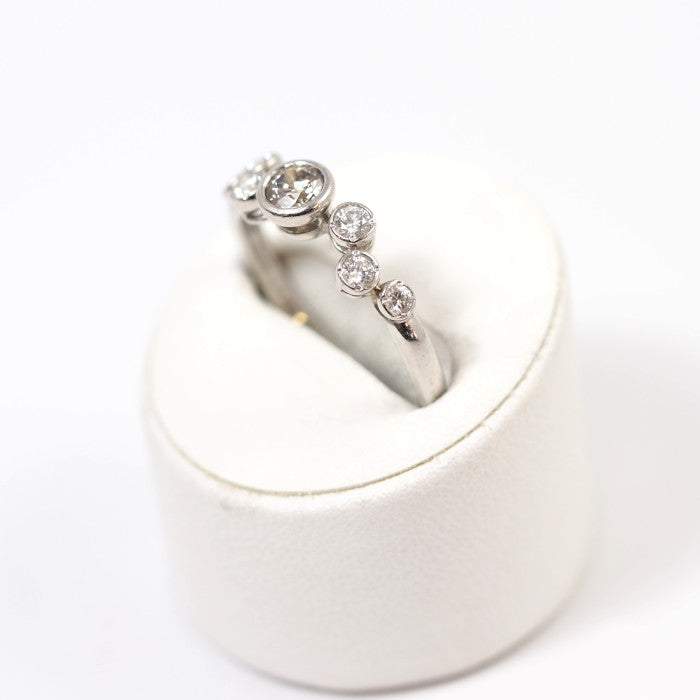 KASHIKEY カシケイ BEZEL ベゼル Pt900 ブラウンダイヤ ダイヤ 0.30ct 0.20ct リング 約16.5号