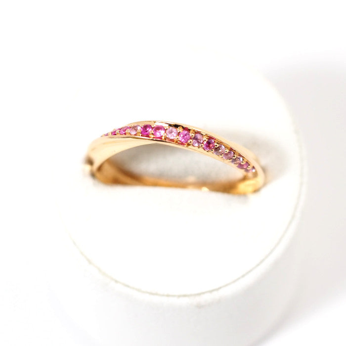 STAR JEWELRY 星珠宝 K18玫瑰金 粉色蓝宝石 FOREVER LOOP 戒指 9号 附官方保修卡和盒子