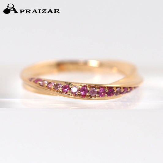 STAR JEWELRY 星珠宝 K18玫瑰金 粉色蓝宝石 FOREVER LOOP 戒指 9号 附官方保修卡和盒子