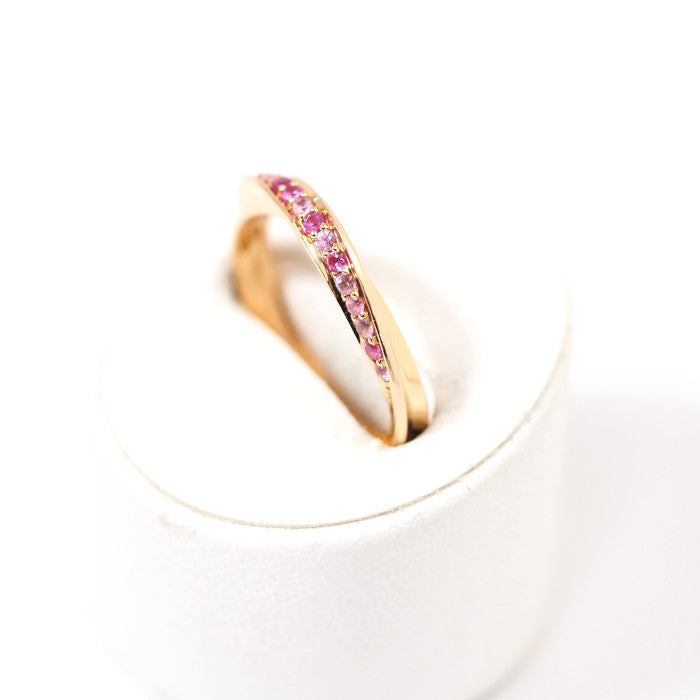 STAR JEWELRY 星珠宝 K18玫瑰金 粉色蓝宝石 FOREVER LOOP 戒指 9号 附官方保修卡和盒子