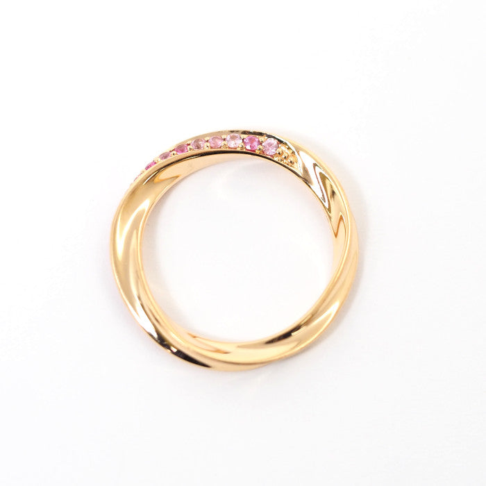 STAR JEWELRY 星珠宝 K18玫瑰金 粉色蓝宝石 FOREVER LOOP 戒指 9号 附官方保修卡和盒子