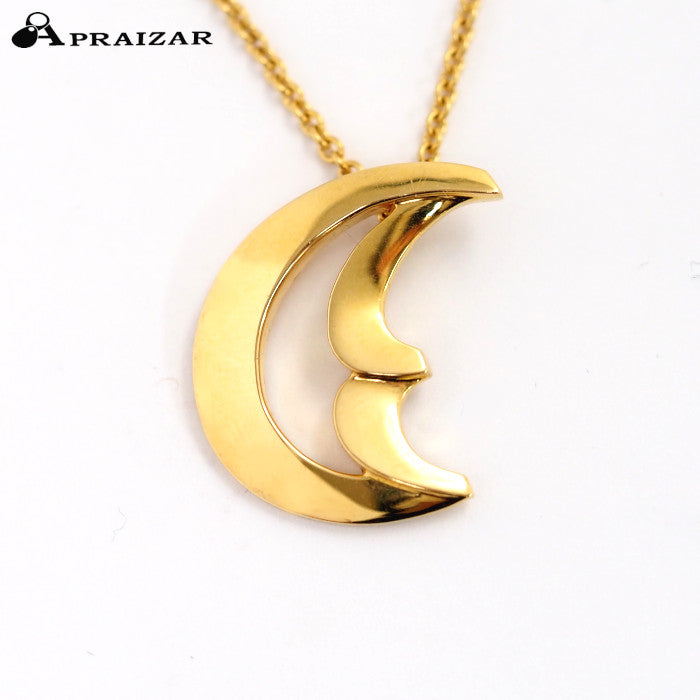 Tiffany & Co. Tiffany 750 K18 Yellow Gold Crescent Moon Necklace