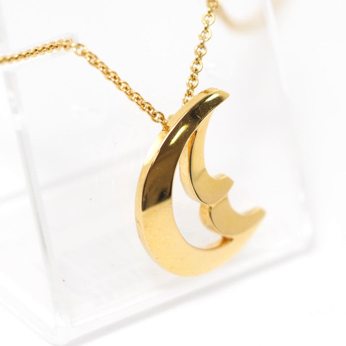 Tiffany & Co. Tiffany 750 K18 Yellow Gold Crescent Moon Necklace