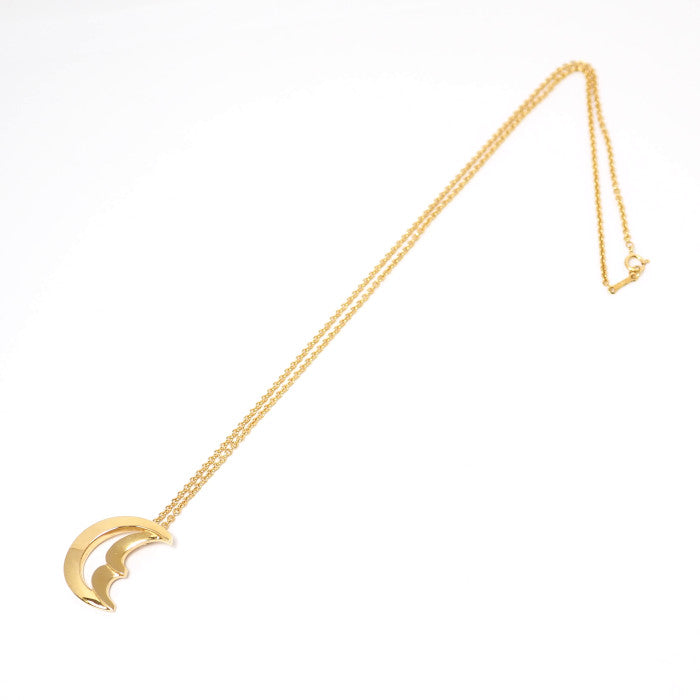 Tiffany & Co. Tiffany 750 K18 Yellow Gold Crescent Moon Necklace