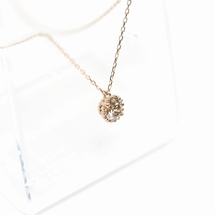 KASHIKEY カシケイ MILL ミル K18ブラウンゴールド ブラウンダイヤ0.30c ネックレス