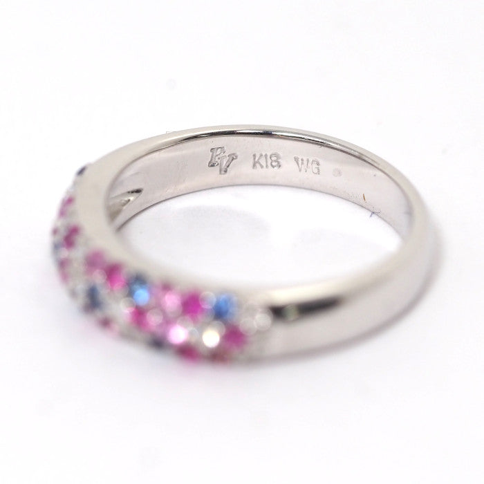 Ponte Vecchio ポンテヴェキオ エテルノ ピッコリーニ 750 K18ホワイトゴールド サファイア0.37ct ダイヤ0.11ct パヴェ リング 6号
