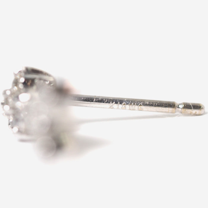 Ponte Vecchio ポンテヴェキオ K18ホワイトゴールド ダイヤ 0.11ct イニシャル A 片耳用 ピアス