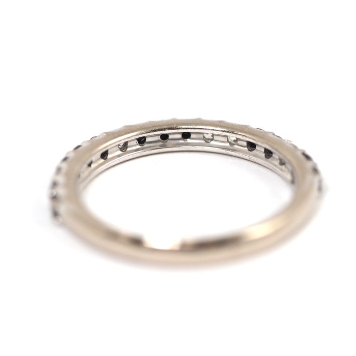 Ponte Vecchio ポンテヴェキオ K18ホワイトゴールド ブラックダイヤ/ダイヤ0.35ct ハーフエタニティ リング 7号