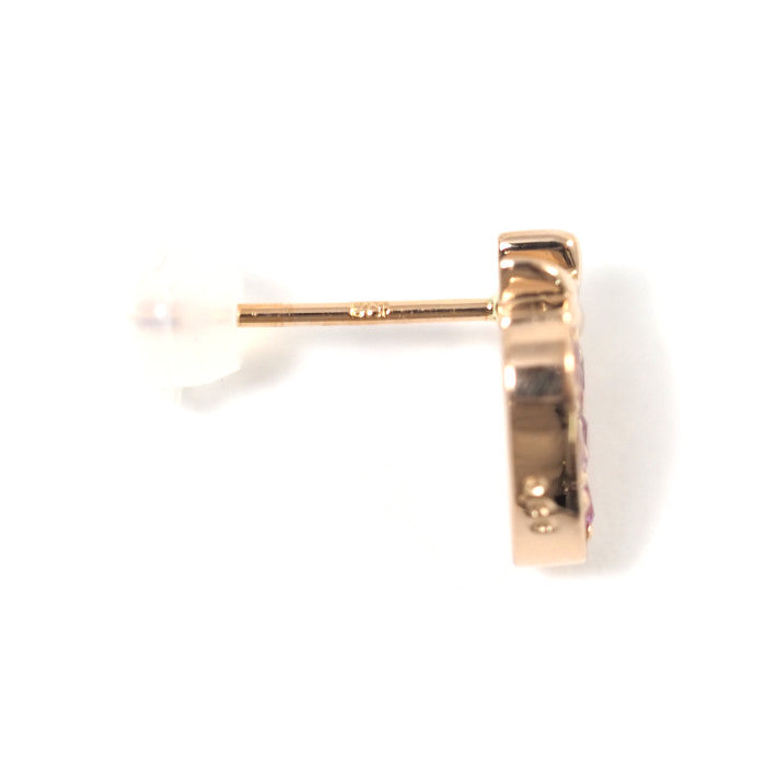 Ponte Vecchio ポンテヴェキオ K18ピンクゴールド ピンクサファイア 0.25ct 苺 イチゴ ストロベリー 片耳用 ピアス